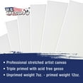 thumbnail image 4 of U.S. Art Supply Multi-pack 2-Ea of 5x7, 8x10, 11x14, 12x16, 16x20. Professional MEDIUM 12oz Primed Gesso Stretched Canvas, 4 of 7