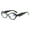 Black, variant on Women Small Egg Designer Reading Glasses 2.50 Blue Spring Hinges Blue Light Blocking Readers +2.5