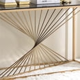 thumbnail image 6 of Furniture of America Jonnah Contemporary Glass Top Console Table in Gold, 6 of 7