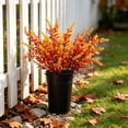 thumbnail image 5 of 12pcs Artificial Lavender Branches, Sunset Red 7-Fork Floral Stems for Vase Decor, 5 of 6