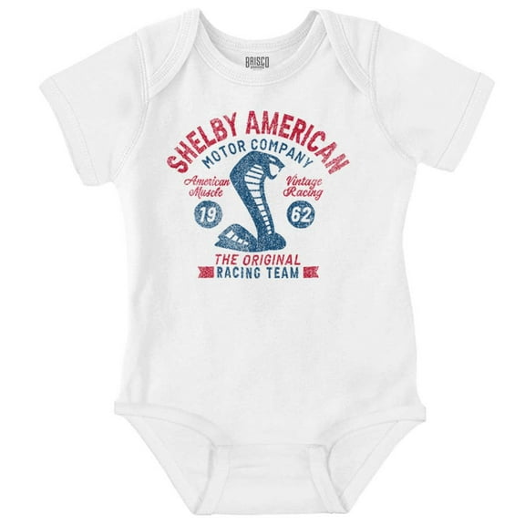 Shelby American Motor Company Cobra Romper Boys or Girls Infant Baby Brisco Brands NB