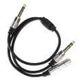 thumbnail image 2 of Cable estéreo en pulgadas, cable divisor en Y de 6,35 mm a doble de 6,35 mm confiable y duradero, 2 of 9