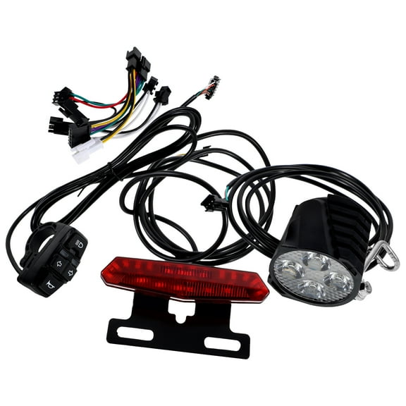 WHAMVOX Electric Bike Light Kit With Turn Signals Brake Lights Horn Switch Button Led Lamp Easy To Install For Enhanced Safety And Visibility