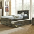 thumbnail image 2 of Full Size Captain Bed Set with Nightstand, Farmhouse Style Wood Platform Bed Frame Set with  Trundle,Three Drawers and Storage Shelf for Bedroom, Guestroom, Rustic Brown, 2 of 8
