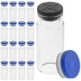 thumbnail image 3 of Troglfold vial bottle 10ml Clear Glass Bottles with Aluminum Caps and Stoppers (20pcs),1.97"X0.87"X0.87", 3 of 11