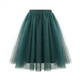 thumbnail image 2 of Loopsun Womens Summer Skirts, Womens Summer High Waist Puff Half Length Mesh Skirt Army Green XXL, 2 of 3