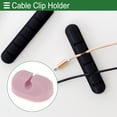 thumbnail image 2 of Clip de Soporte de Cable Universal Unique Bargains, Organizador de Gestión de Cables, 30.5x21x14mm, Duradero, Silicona, Rosa para Tablero de Coche, TV, PC, Laptop, Escritorio de Oficina, 2 of 7