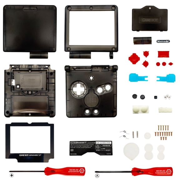 Replacement Housing for Nintendo GBA Game Boy Advance SP Shell Custom Black