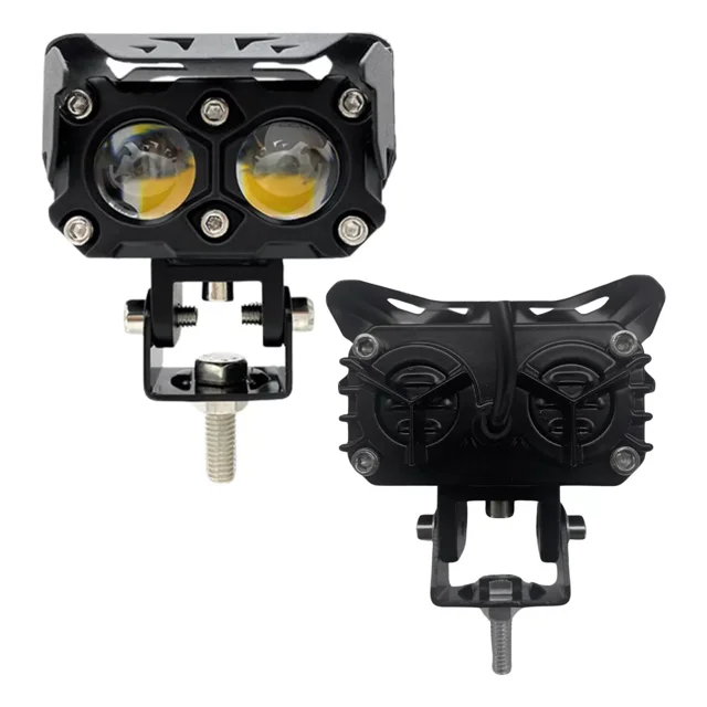 Faro Lupa Led Buho Bicolor Color Auxiliar Niebla Moto Ore