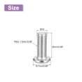 thumbnail image 2 of Uxcell M10x25mm Vis de Tête de Phillips à Tête Ronde Plate, Lot de 20 Vis de Machine d'Entraînement en Acier Inoxydable 304, 2 of 7