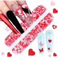 thumbnail image 1 of 3D Heart Nail Glitters for Valentine's Day Nail Stickers Love Heart Nail Sequins Glitter Decals Nail Design for Women Manicure Valentine's Romantic Na, 1 of 4