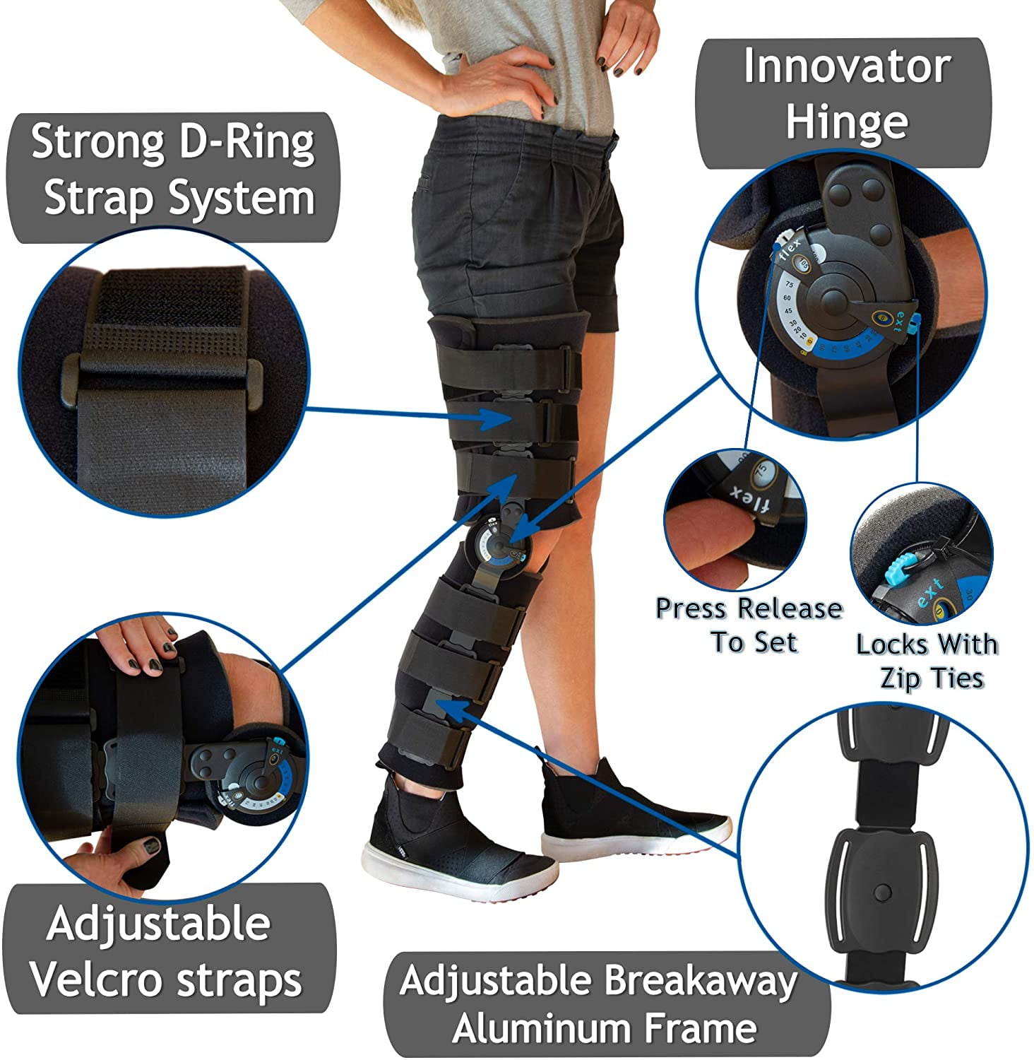 Buy Ossur PostOp Knee Brace, Range of Motion Control Hinged