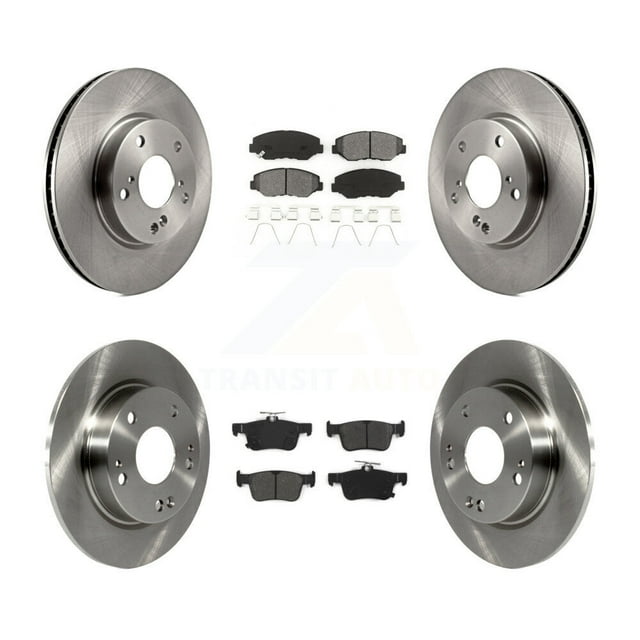 Transit Auto Front Rear Disc Brake Rotors and Semi-Metallic Pads Kit for Car Honda Civic K8S-101509