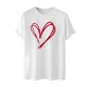thumbnail image 3 of Tops para hombre, blusas y camisas de cuello redondo y manga corta para hombre. Camiseta/camisa informal de cuello redondo y manga corta con estampado de corazones para hombre. Tops de poliéster para, 3 of 4