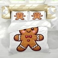 thumbnail image 5 of Gingerbread Man Themed Bed Sheet Set Three Piece Set 53x79 Inches Comfortable And Skin Friendly Unique Design Creating A Star Studded Night, 5 of 6