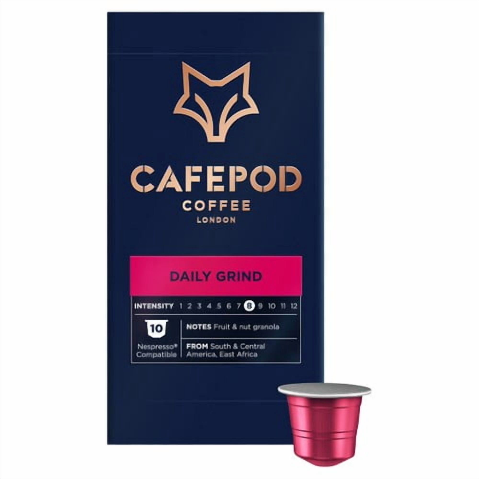 CafePod Daily Grind Nespresso Compatible Aluminium Coffee Pods, 10 pods per pack, British Import (Pack of 3)