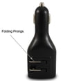 thumbnail image 5 of 2-Port USB Car Home Charger for OnePlus 8T Plus (8T+) Phone - 2-in-1 Power Adapter DC Socket Wall AC Plug Folding Prongs Combo Black X6Z Compatible With OnePlus 8T+, 5 of 7