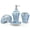 Blue, variant on Ceramic Green Conch Sea Shell 4-Piece Bathroom Accessory Set