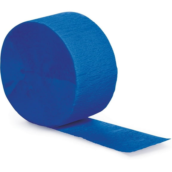 Touch of Color Crepe Streamer, 81 Ft, Cobalt, 1 Ct