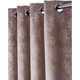 thumbnail image 2 of Sheetsnthings Floral Fannie 54-Inch Wide x 63-Inch Long Panel, Set of 2 Jacquard Thermal Insulated Blackout Curtains, Cappuccino, 2 of 5