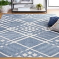 thumbnail image 3 of SAFAVIEH Blair Caiden Geometric Machine Washable Area Rug, 8' x 10', Blue/Ivory, 3 of 13