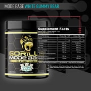 Gorilla Mind Base Pre-Workout, White Gummy Bear, 240g