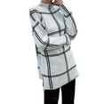 thumbnail image 3 of Suéter de Punto A Cuadros para Mujer, Estilo Casual de Otoño/Invierno, Cuello Alto, Suéter A Rayas, Tops Color Block. S, 3 of 9