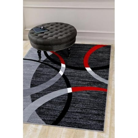 swirls rug carpet abstract area modern x10 gray