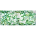 thumbnail image 3 of Leaves Pattern Kitchen Curtains 2 Panels UV Protected Tier Curtains, Half Window Curtains Kitchen Tiers for Guest Room Bathroom Sink Laundry Room Basement,24 x 27 Inch, 3 of 7