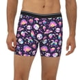 thumbnail image 2 of Salouo Skull mushroom space Pattern Men's Boxer Briefs, Soft & Breathable Underwear Elastic Waistband Briefs for Men,1-Pack, 2 of 7