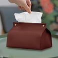 thumbnail image 4 of Dvruxg Leather Tissue Box with Pull-out Design for Bedroom, Living Room and Travel Use, Multi-functional Desktop Tissue Organiser, 4 of 5