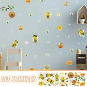Angle View: Cartoon Bee Home Children's Room Wall Sticker Decorative Self-Adhesive Wallpaper
