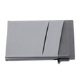 thumbnail image 3 of Cartera delgada para hombre con tarjetero de protección segura, tarjetero de aleación de aluminio con presión lateral, funda delgada minimalista, color gris, tamaño libre, 3 of 14