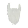thumbnail image 2 of Disfraz de bigote divertido para cosplay, bigote, barba falsa larga, vello facial para Blanco, 2 of 9