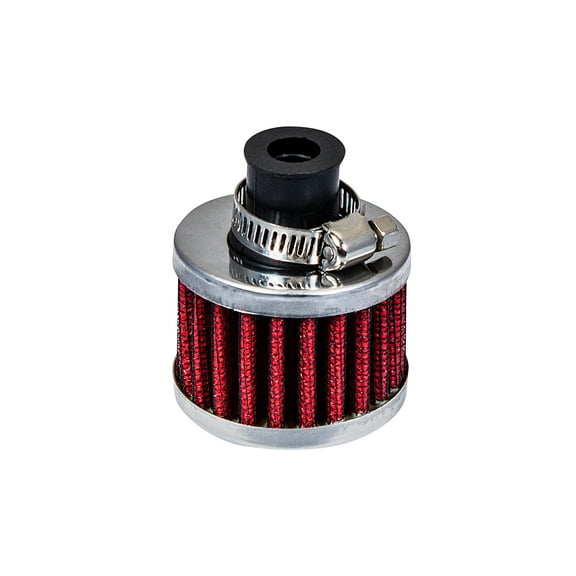 Rtunes Racing 5/8 Inches (15mm) Inlet Universal Engine Air Breather Filter w/clamp (RED, 15mm)