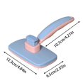 thumbnail image 3 of Self‑Cleaning Slicker Pet Grooming Brush Ergonomic Handle Deshedding Tool For Dogs Cats Removes Loose Fur Mats Tangles(Blue-12.3x17.2cm), 3 of 4