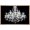 NATURAL, variant on wall26 Framed Canvas Print Wall Art Black & White Chandelier Silhouette Decorative Lights Digital Art Modern Art Chic Relax/Calm Multicolor for Living Room, Bedroom, Office - 24"x36" Na