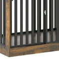 thumbnail image 5 of Uforic XL Heavy Duty Dog Crate Furniture with LED Lighting and Power Outlets, 70" TV Stand Large Metal Dog Kennel - Rustic Brown, 5 of 10