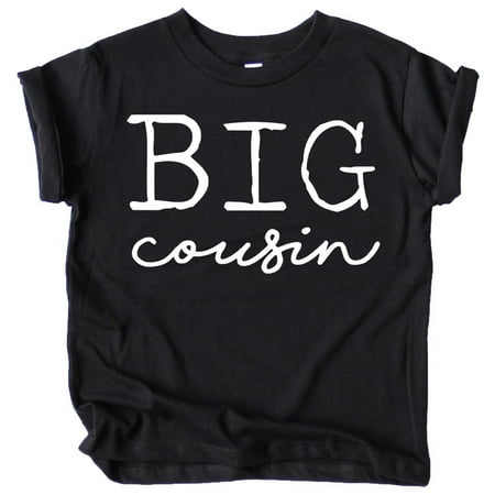 

Big Cousin T-Shirts for Toddler and Youth Fun Family Outfits Black Shirt 3T