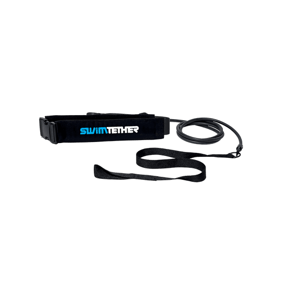 Swim Tether STT Travel Belt - Swim in Place in Any Pool - 8 ft Stretch Cord   Anchor Strap