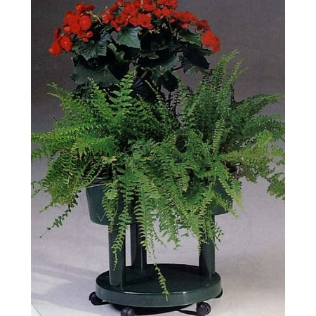 Plant Stand Three Flower Pots Or Containers Modular Green Italian Plant Stand Three Flower Pots Or Containers Modular Green Italian Wheels