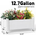 thumbnail image 4 of Yardgrace Garden Bed with 4 Swivel Lockable Wheels, Resin Planter Box for Backyard, Patio, Balcony, Light Gray, 4 of 8