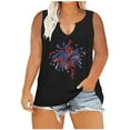 thumbnail image 2 of Women Oversize Summer Women Printed V-Neck Tank Sleeveless Tee Plus Tops, 2 of 7