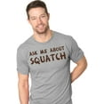 thumbnail image 2 of Ask Me About My Bigfoot T Shirt Funny Graphic Sasquatch Flip Shirts Yeti Humor Graphic Tees, 2 of 9