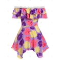 thumbnail image 3 of Blusa de pañuelo de fluyado de flores de talla grande. Rosegal  Blusas Tallas Grandes, 3 of 5