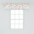thumbnail image 2 of Ambesonne Cartoon Window Valance, Deer Snail Owl, 54" X 12", Multicolor, 2 of 3