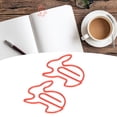 thumbnail image 1 of 100 Pcs  Shaped Paper Clip Plastic Coated Metal Wire Paperclip Page Marker For Working Study Document Organizer, 1 of 8