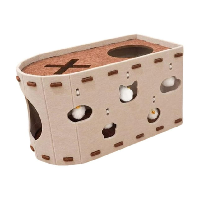 Cat House Scratch Condo Pet Pet Toy Garra Range Pad, proteger las alfombras y los sofás resistentes al desgaste de los sofás para la cama del salón de Beige