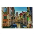 thumbnail image 2 of European Cutting Board, Venice Cityscape Narrow Water Canal Building Traditional Old Buildings Heritage, Decorative Tempered Glass Cutting and Serving Board, Large Size, Multicolor, by Ambesonne, 2 of 5
