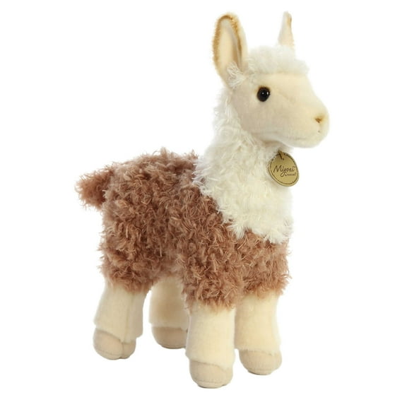 Aurora - Medium Brown Miyoni - 11" Llama 2 Tone - Realistic Stuffed Animal